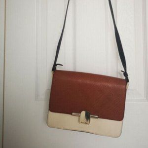 Massimo Dutti tricolor leather crossbody bag